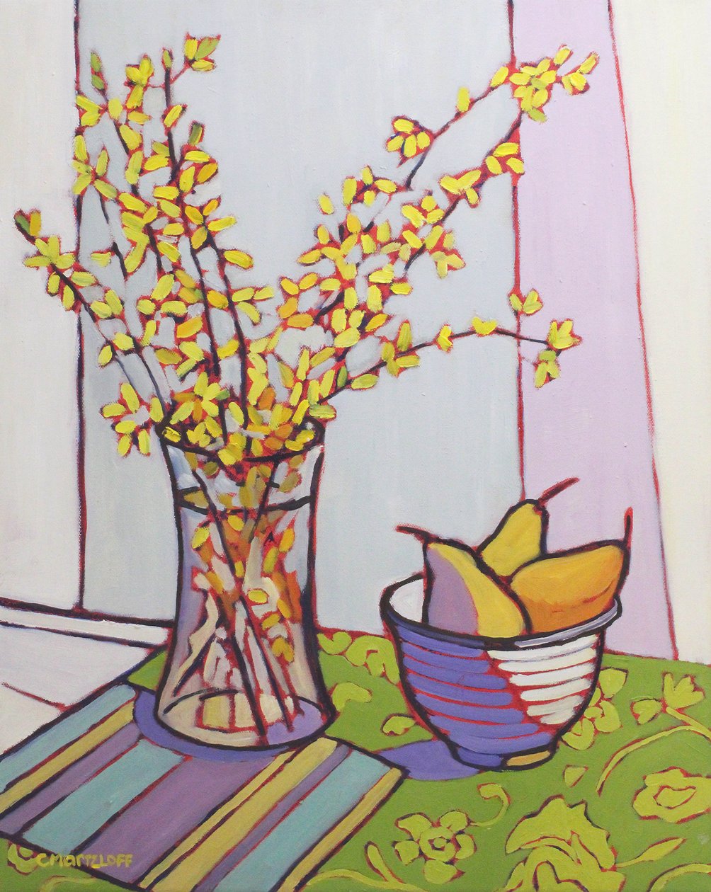 Forsythia verzamelen, 2023 door Catherine J Martzloff