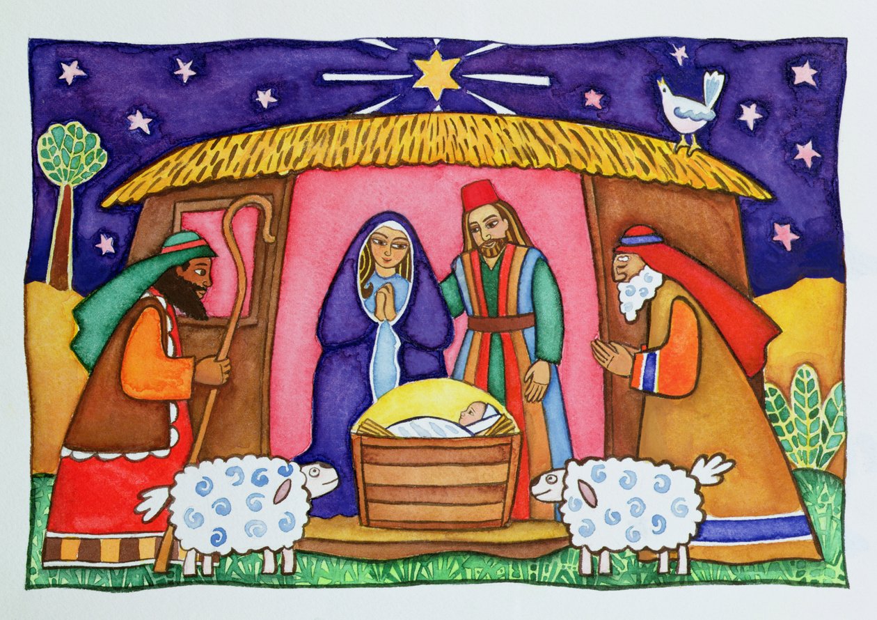 Kerststal door Cathy Baxter