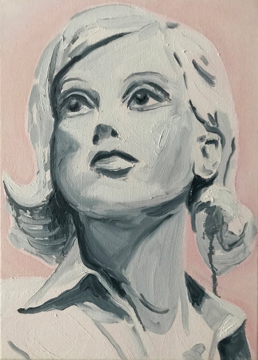 De vrolijke maagden: Darcey, 2017 (olieverf op linnen) door Cathy Lomax