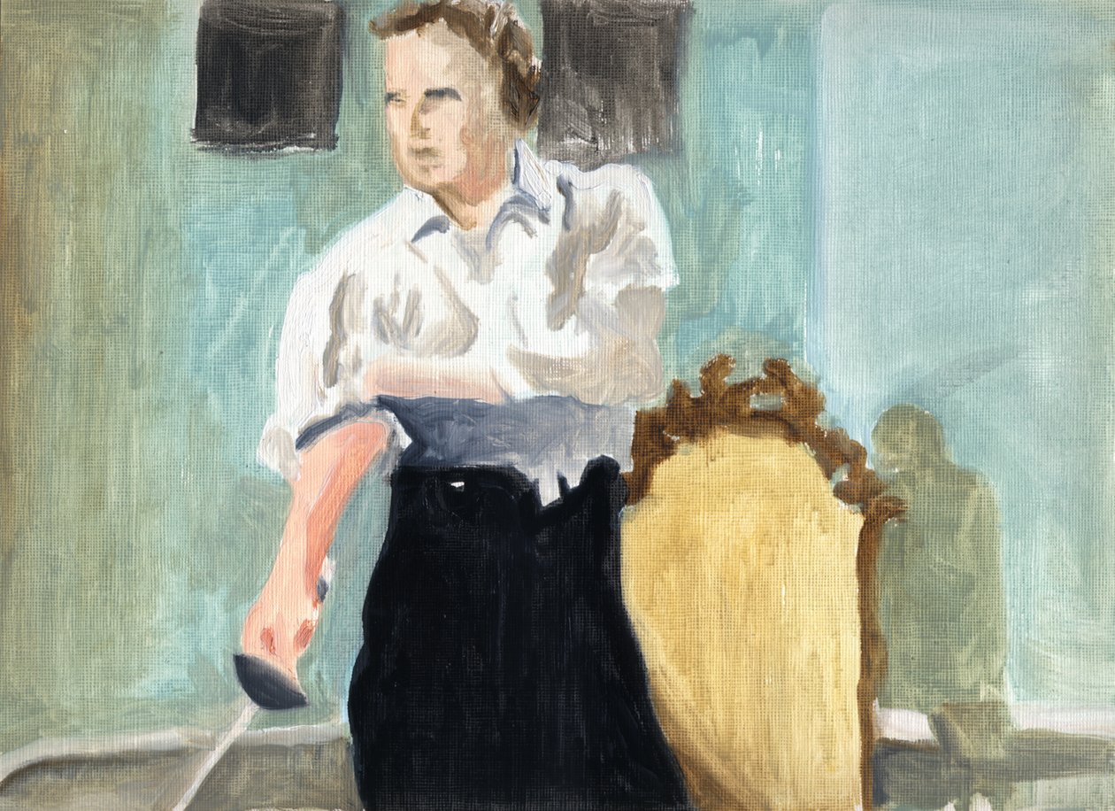 Het plot (Parijs 1934), 2011 (olieverf op papier) door Cathy Lomax