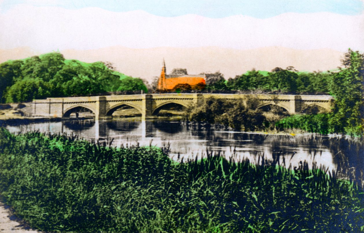 Brug over de rivier de Theems bij Clifton Hampden, 1926 door Cavenders Ltd