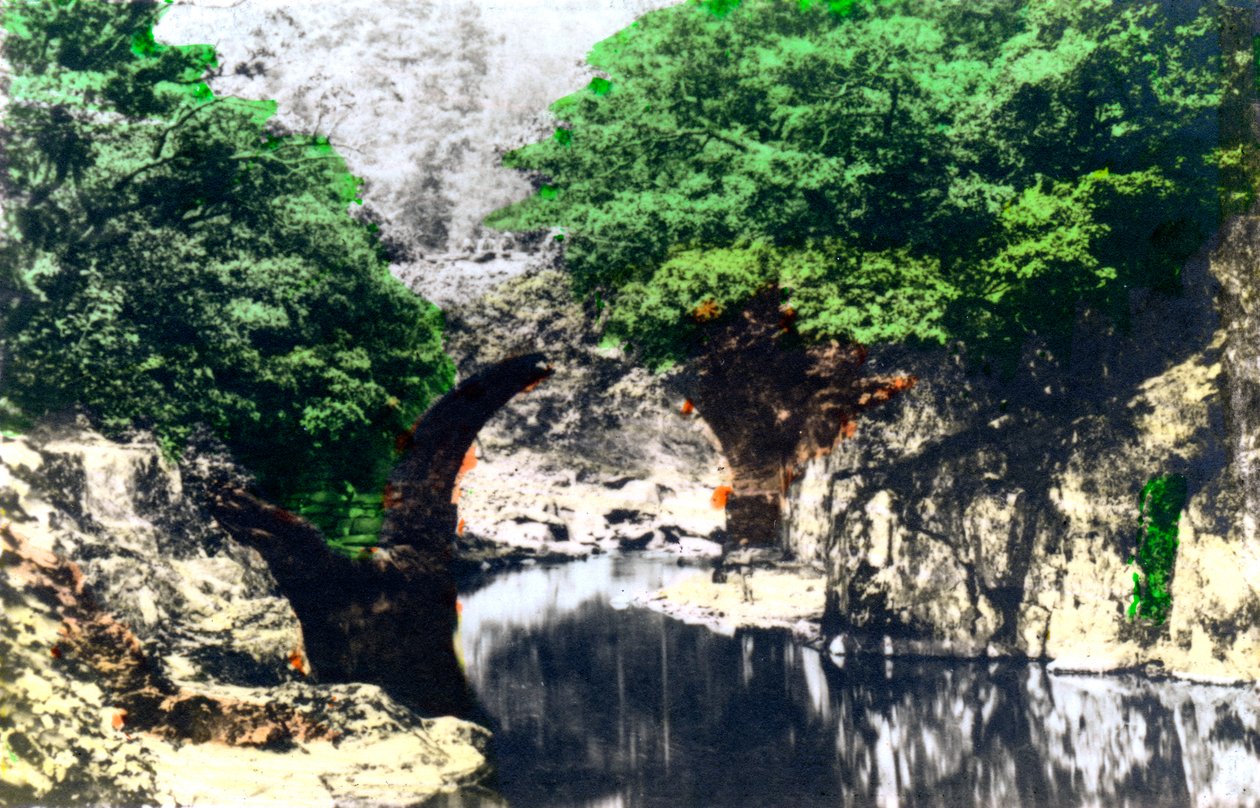 Romeinse brug bij Bettws-y-Coed, Gwynedd, 1926 door Cavenders Ltd