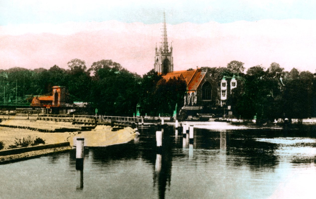 De Rivier de Theems bij Marlow, Buckinghamshire, 1926 door Cavenders Ltd