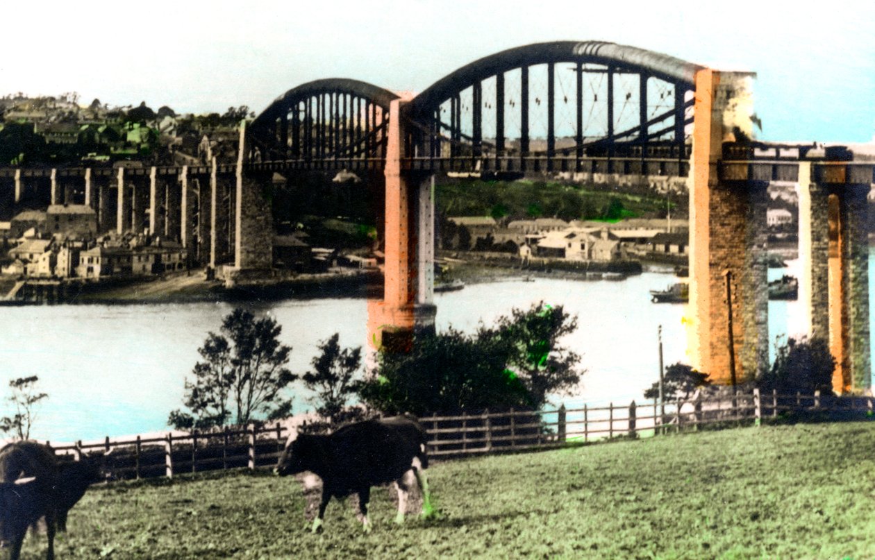 De Royal Albert Bridge, Saltash, Cornwall door Cavenders Ltd