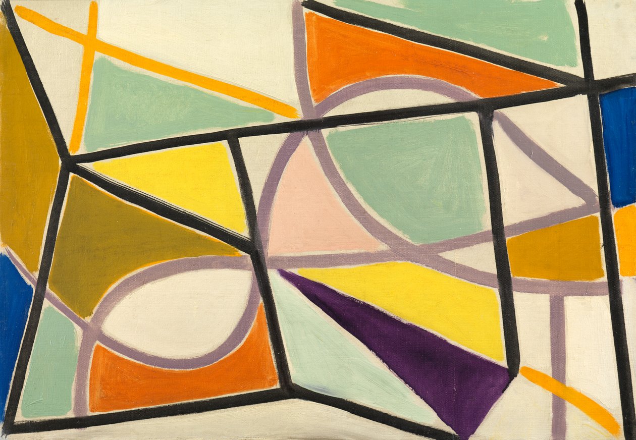 Compositie, ca. 1952 (olieverf op doek) door Caziel Caziel