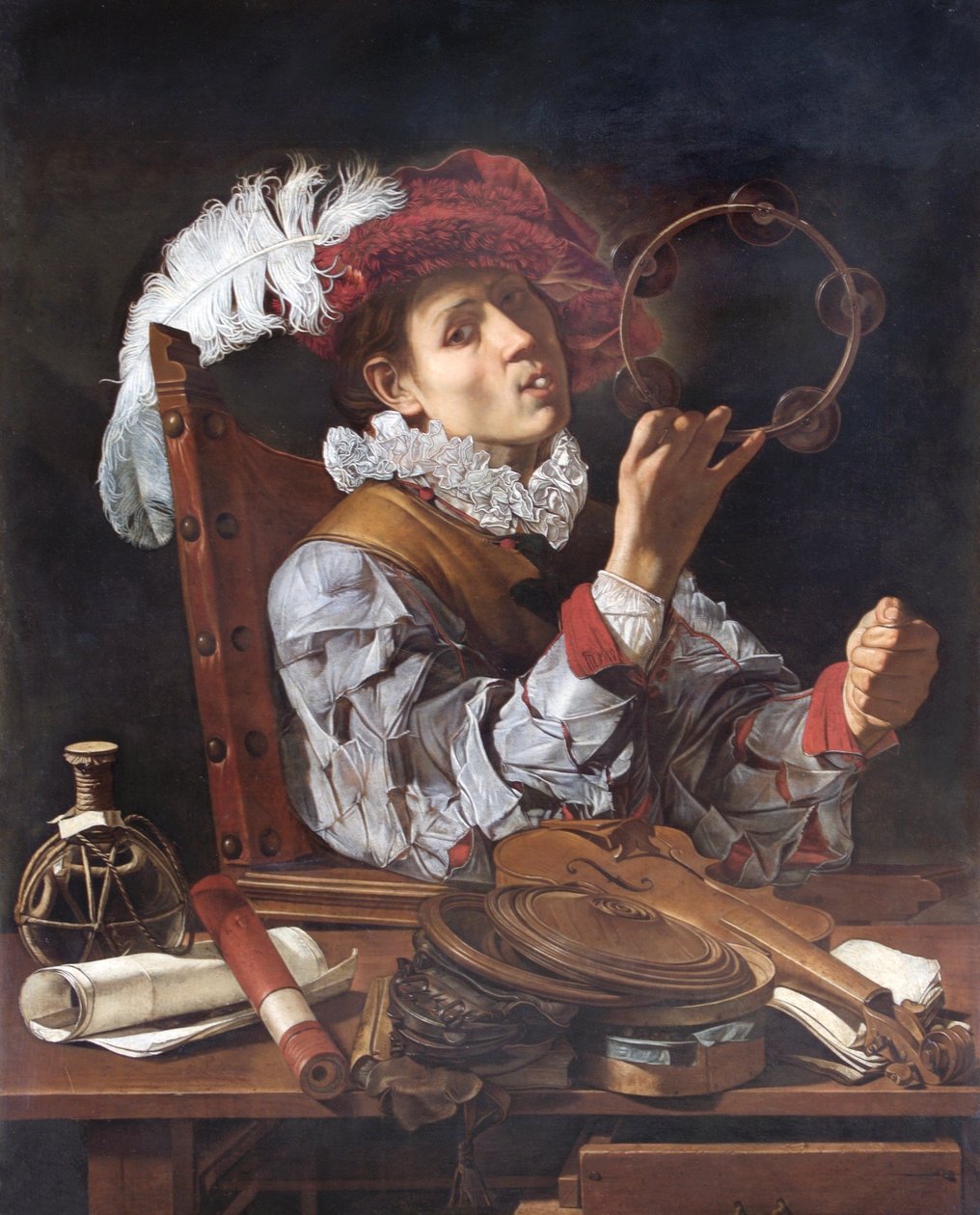 Een Muzikant, ca. 1610 door Cecco de Caravaggio