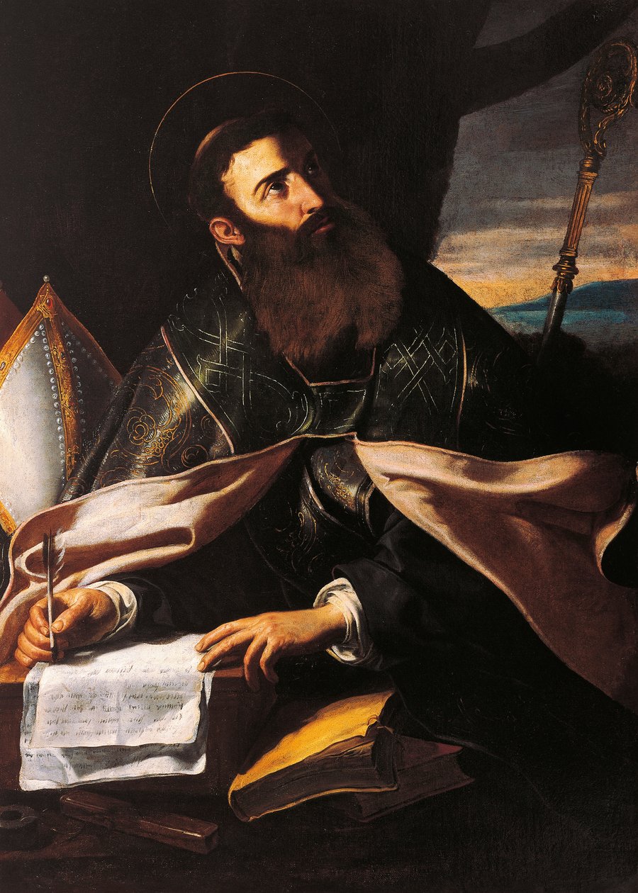Portret van St. Augustinus van Hippo door Cecco de Caravaggio
