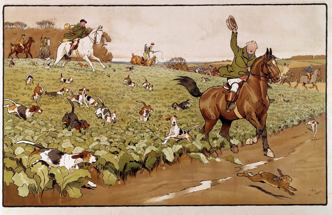 Aquarel door Cecil Aldin door Cecil Charles Windsor Aldin