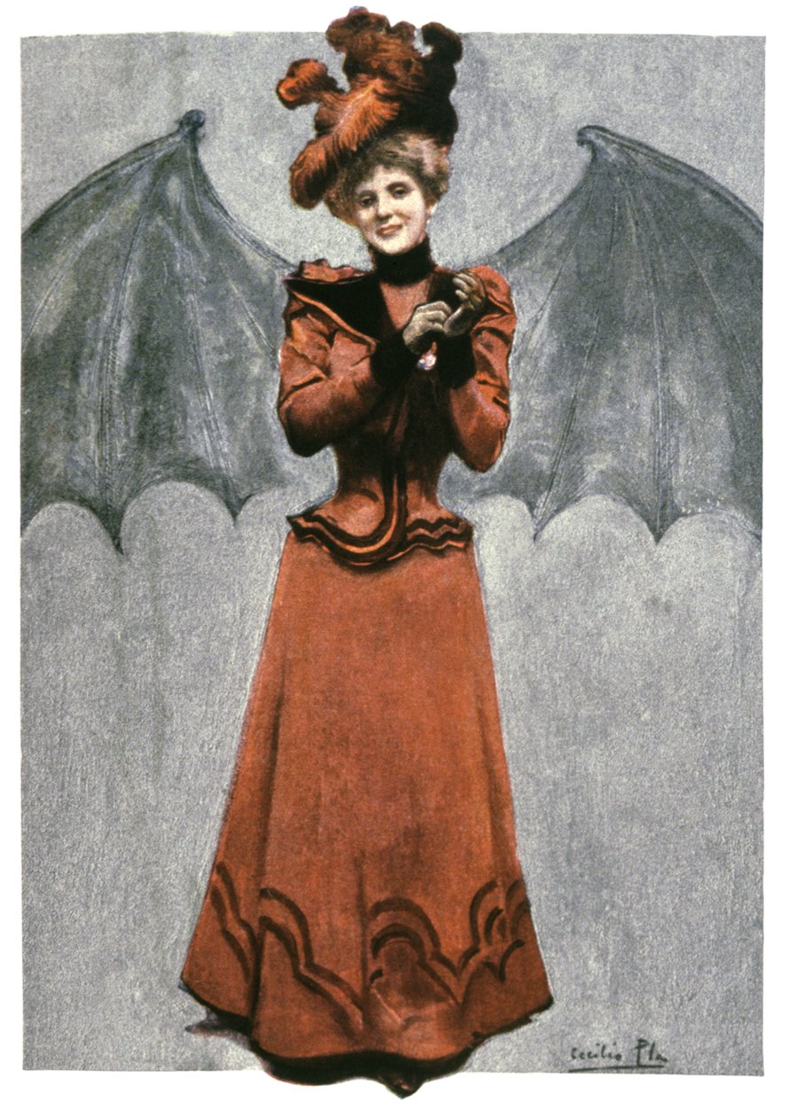 Vrouw verkleed als duivel, ca 1900 door Cecilio Pla Gallardo