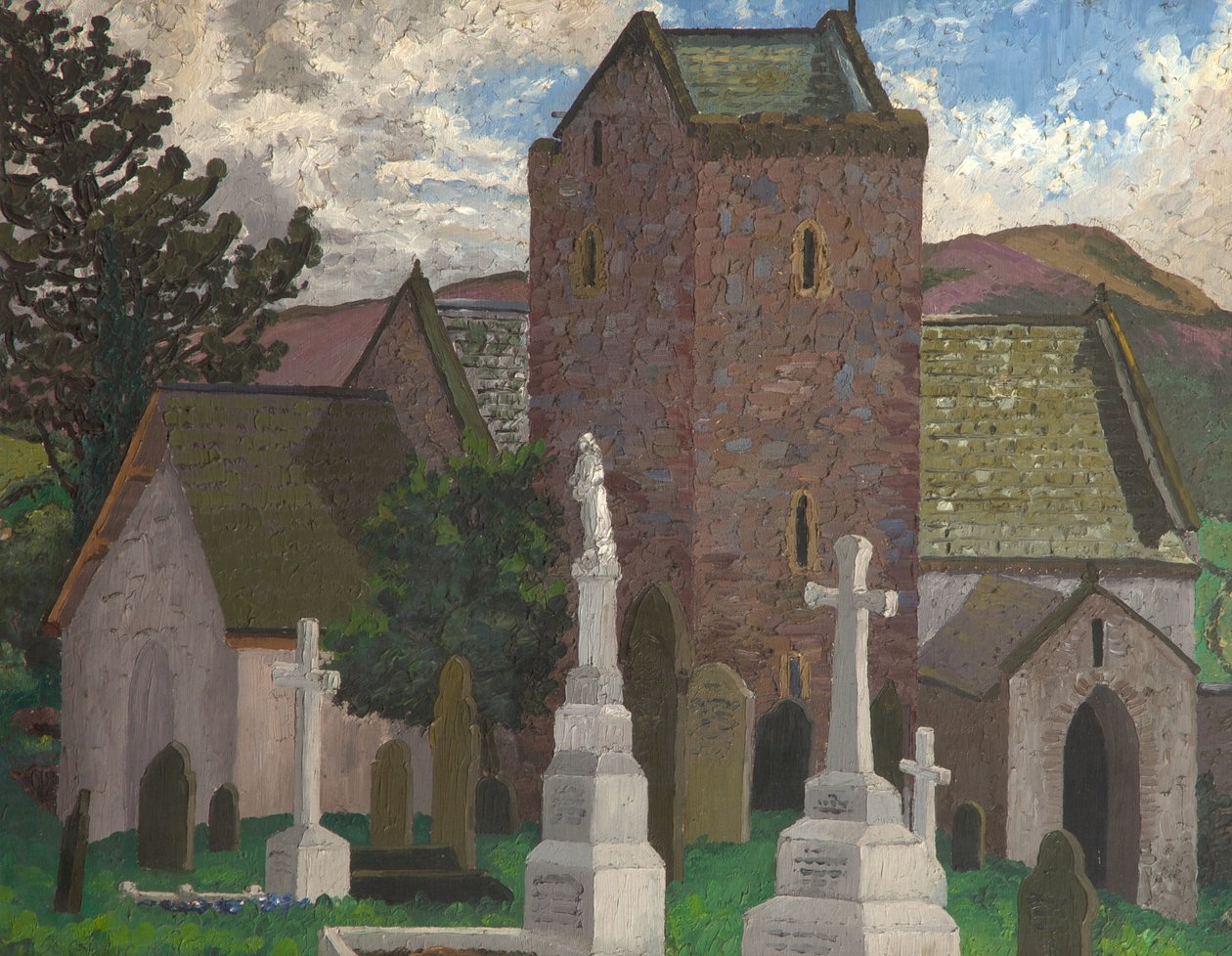 Llangenith Kerk, Zuid-Wales, ca. 1930 door Cedric Morris