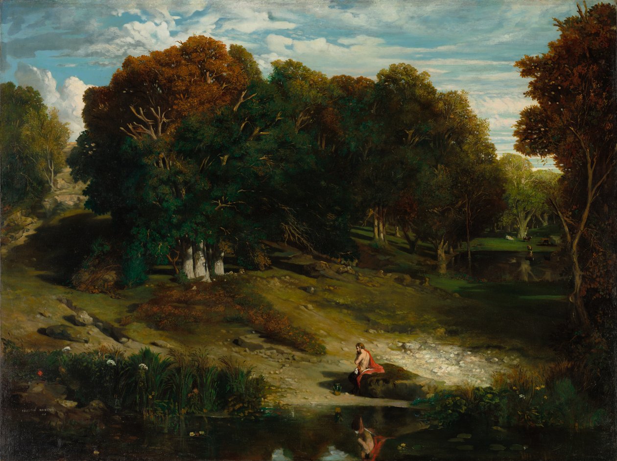 In het Bos, 1841 door Celestin Francois Nanteuil