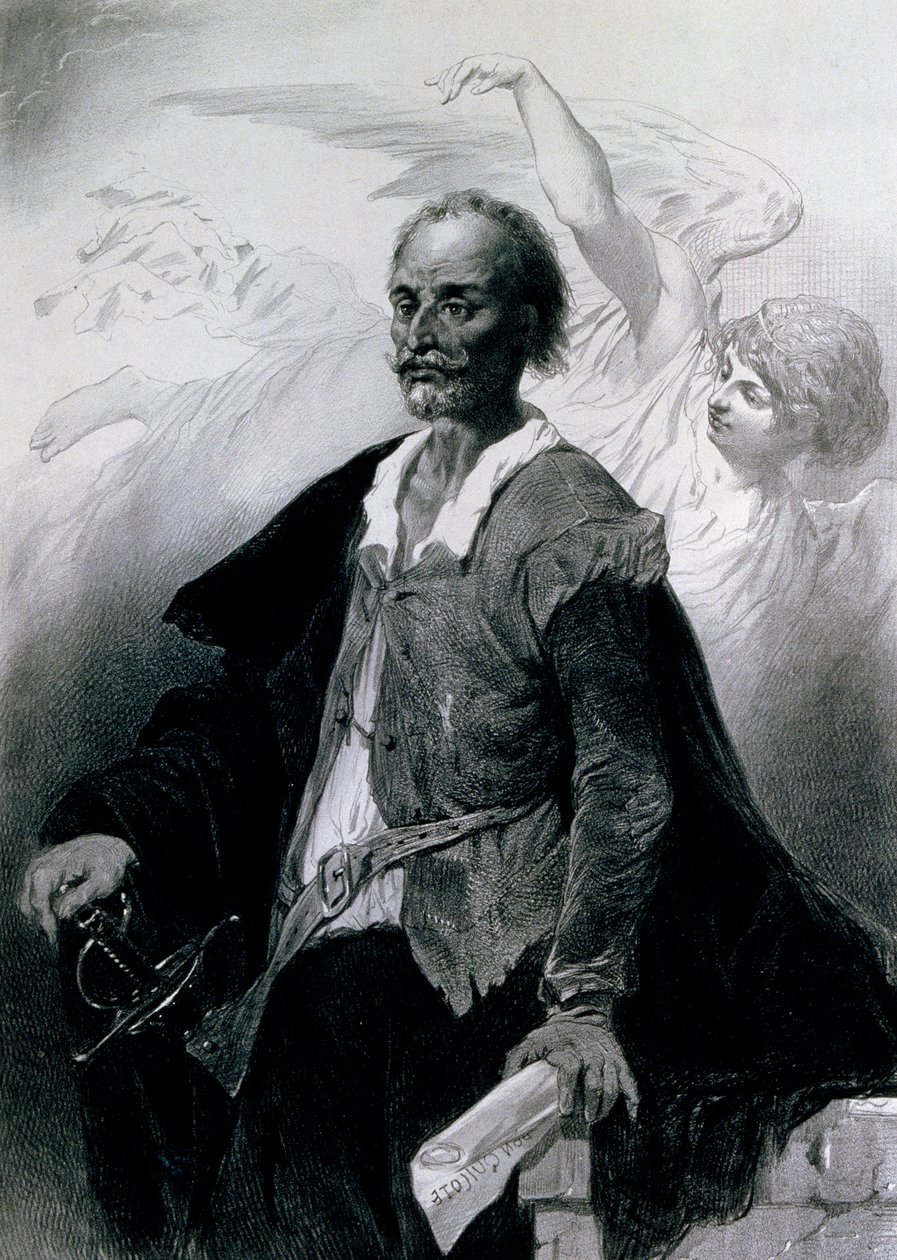 Portret van Miguel de Cervantes Saavedra door Celestin Francois Nanteuil