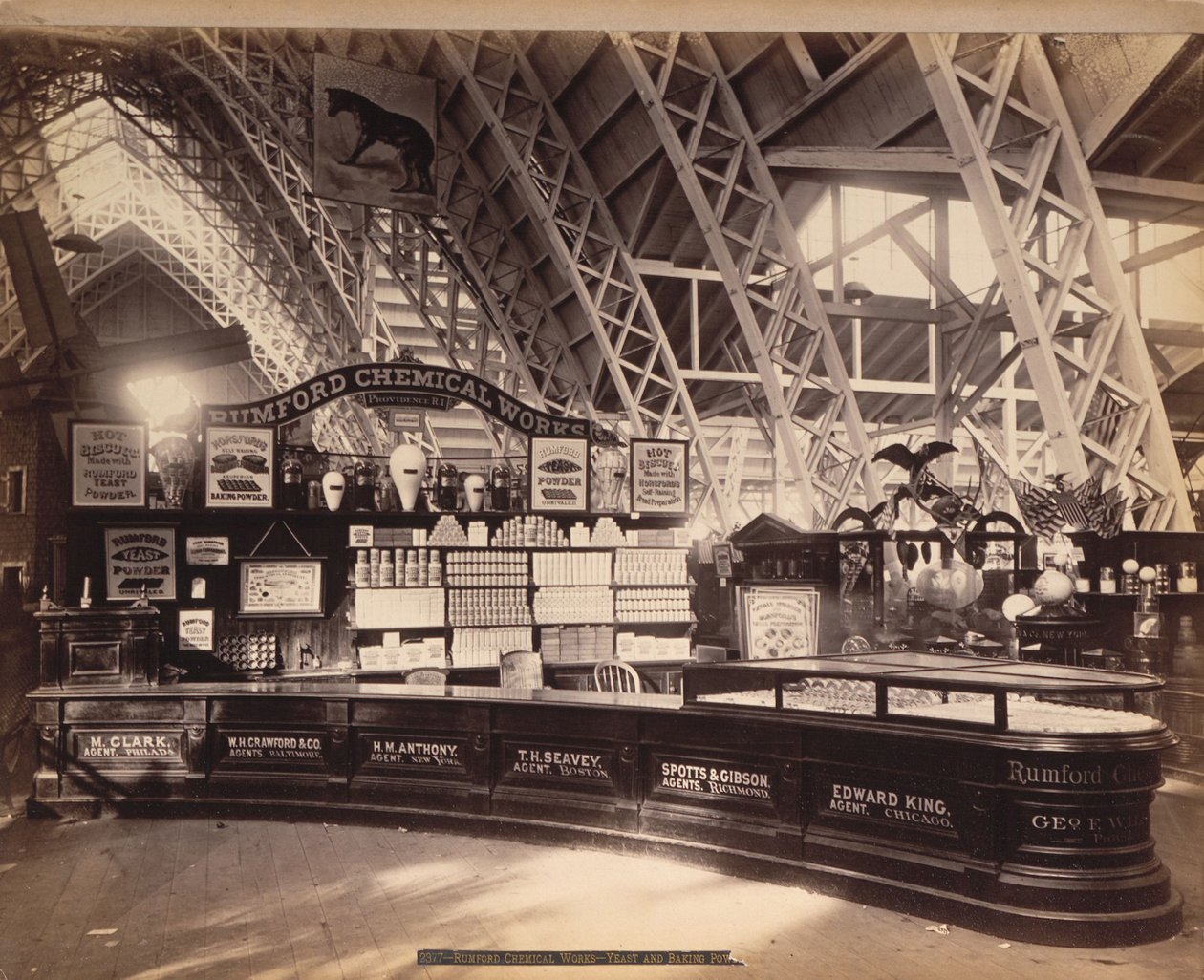 Rumford Chemical Works - Gist en Bakpoeder, Centennial Exhibition, Philadelphia door Centennial Photographic Co.