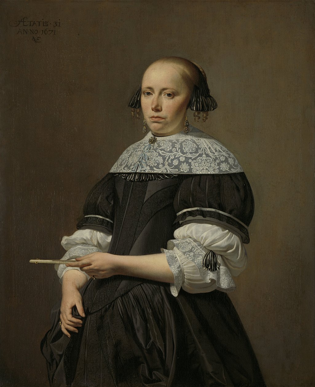 Portret van Elisabeth van Kessel, 1671 door Cesar Boetius van Everdingen