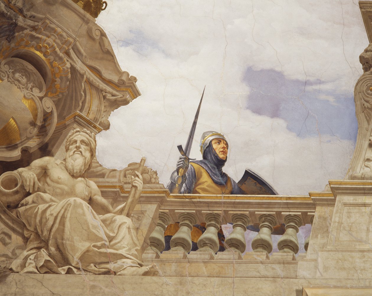 Detail uit Allegorie van Italië door Cesare Mariani