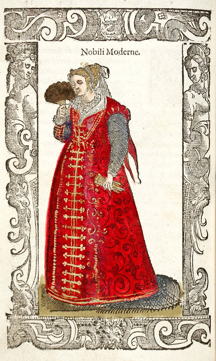Nobili Moderne. Uit: De gli habiti antichi et moderni, 1598 door Cesare Vecellio