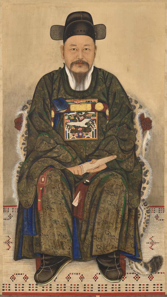 Portret van een jonge officier door Chae Yongshin (Korean