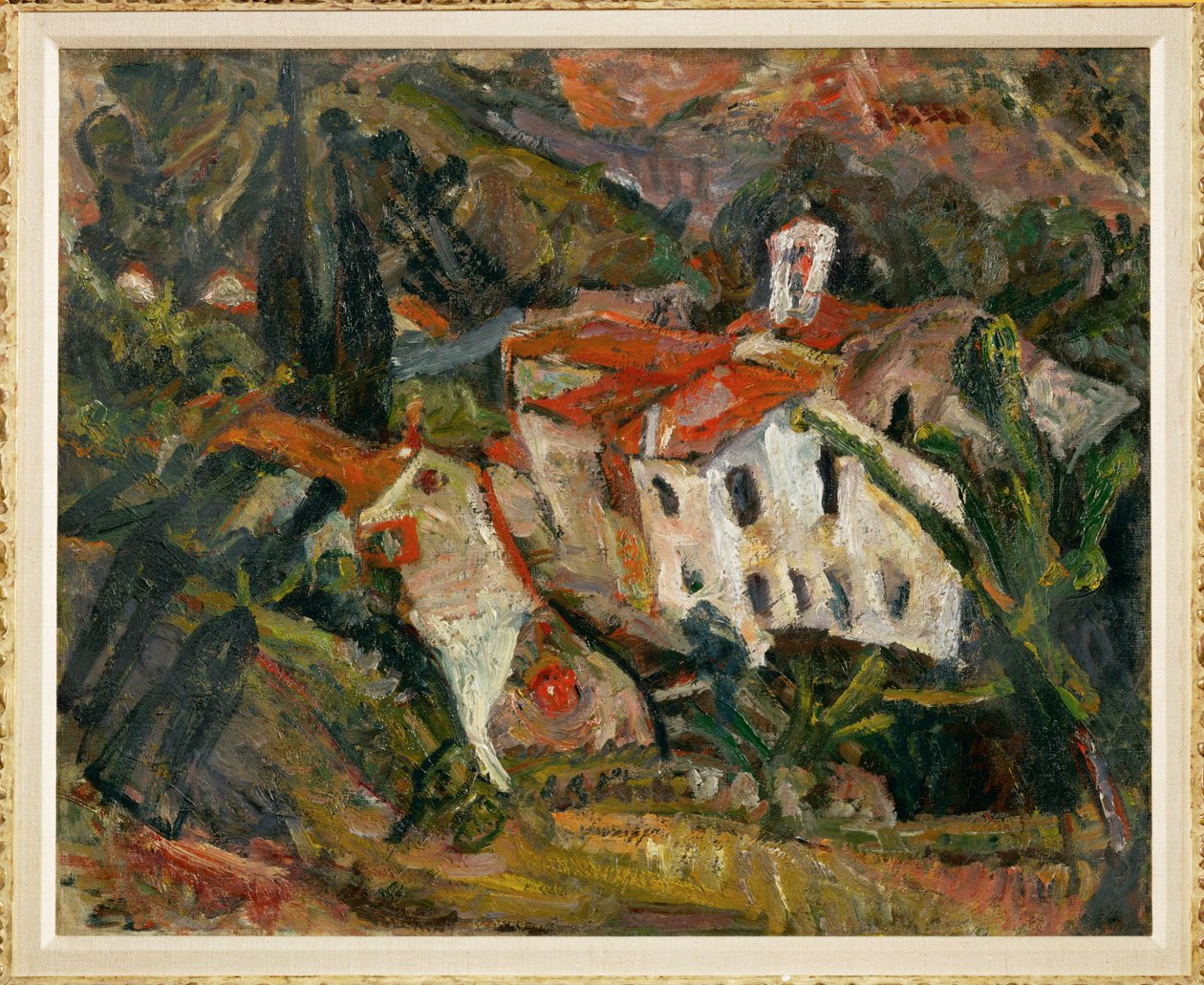 Landschap in Ceret, ca.1920 (schilderij op doek) door Chaim Soutine