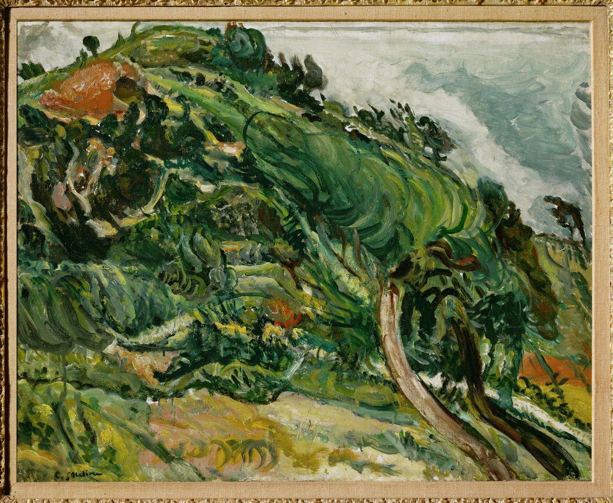 Landschap met bomen (schilderij op doek) door Chaim Soutine