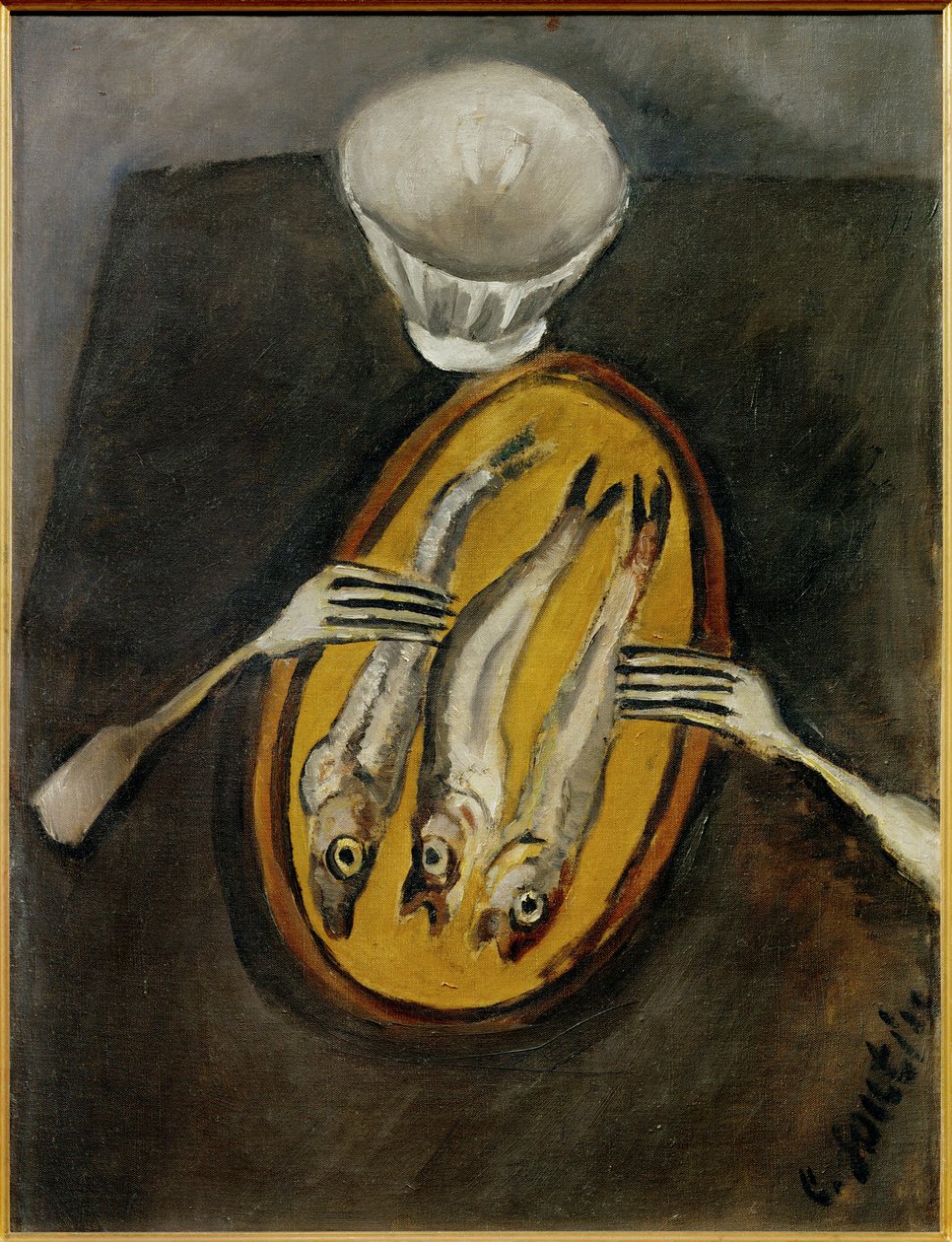 Stilleven met haringen, ca.1916 (schilderij op doek) door Chaim Soutine