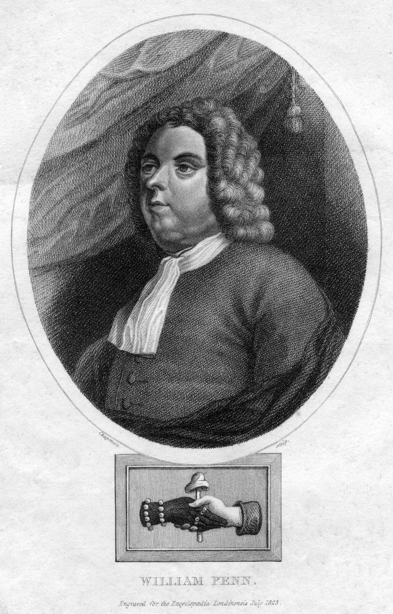 William Penn, stichter van de Provincie Pennsylvania door Chapman and Co