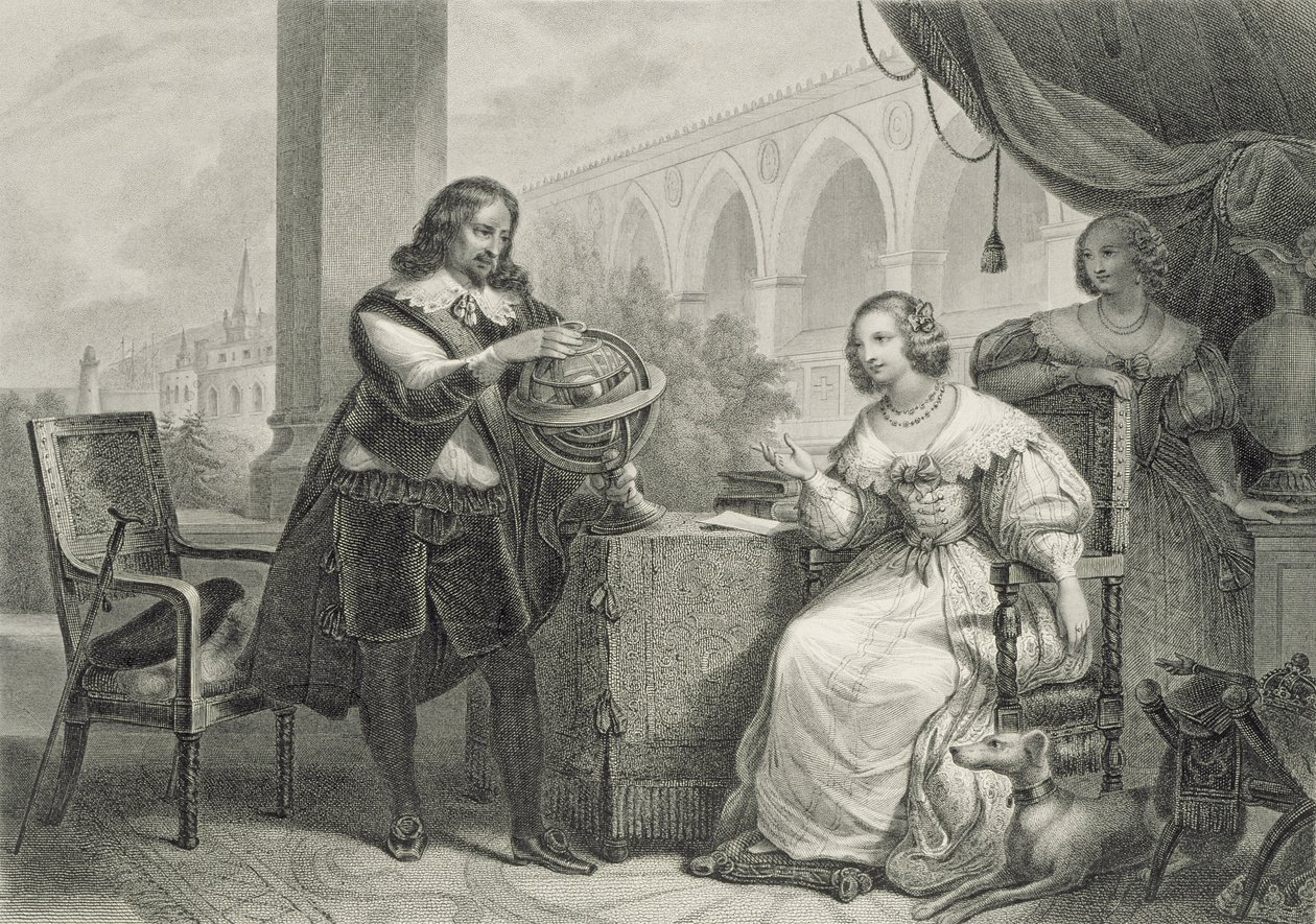 Christina (1626-89) koningin van Zweden, uit een serie beroemde vrouwen, gegraveerd door Jean Denis Nargeot door Charles Abraham Chasselat
