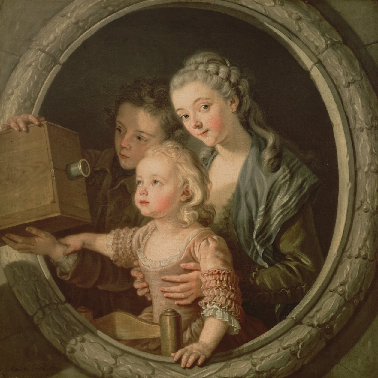 De Camera Obscura, 1764 door Charles Amedee Philippe van Loo