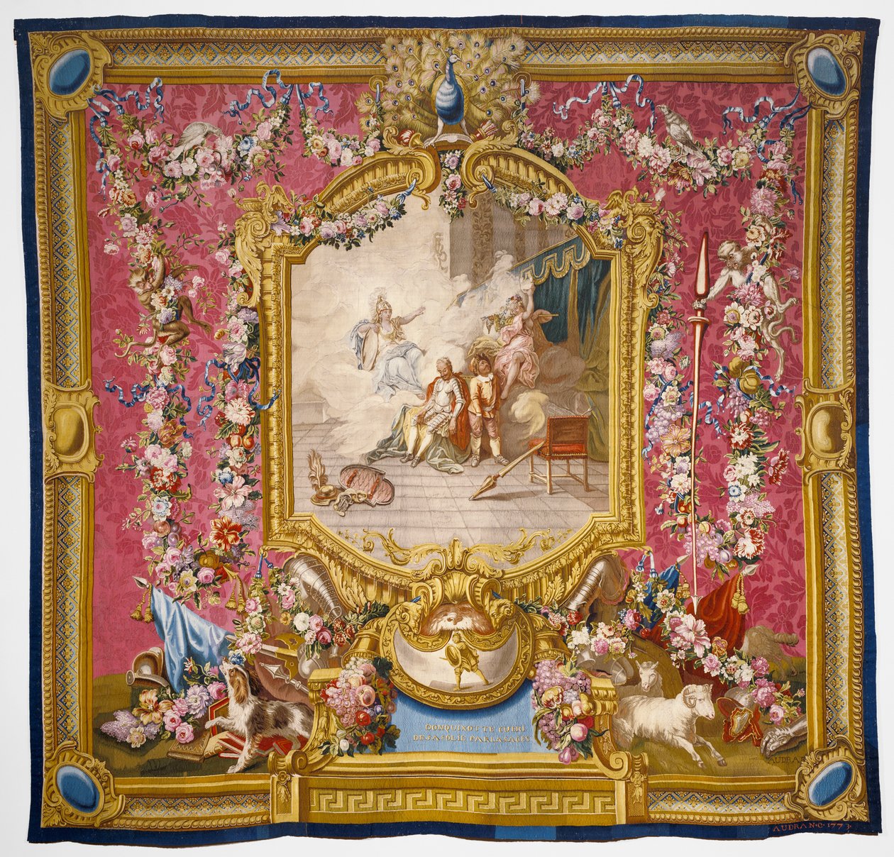 Don Quichot wordt genezen van zijn dwaasheid door wijsheid, 1773 (zijde en wol) door Charles Antoine Coypel