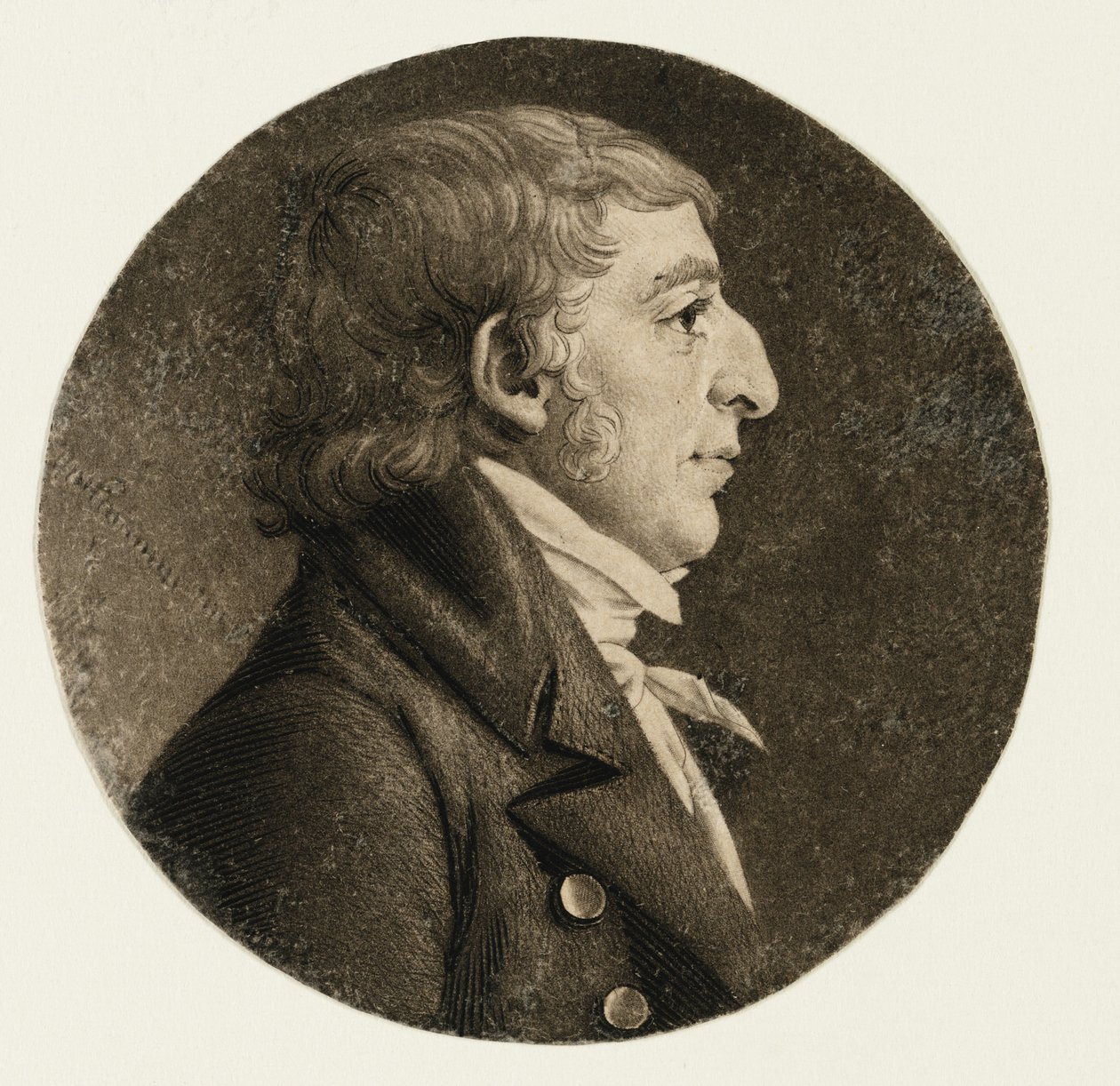 Benjamin King, uitgegeven 1806 door Charles Balthazar Julien Févret de Saint Mémin
