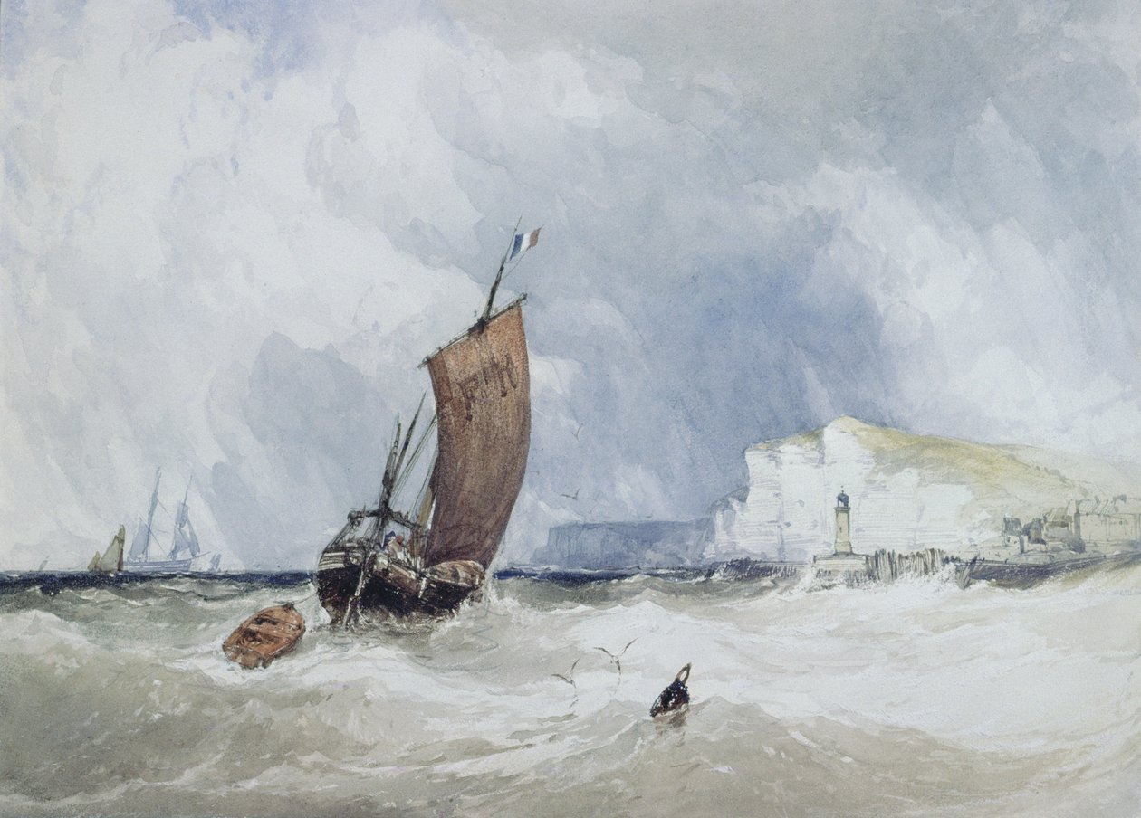De loodsboot voor Fecamp, Normandië door Charles Bentley