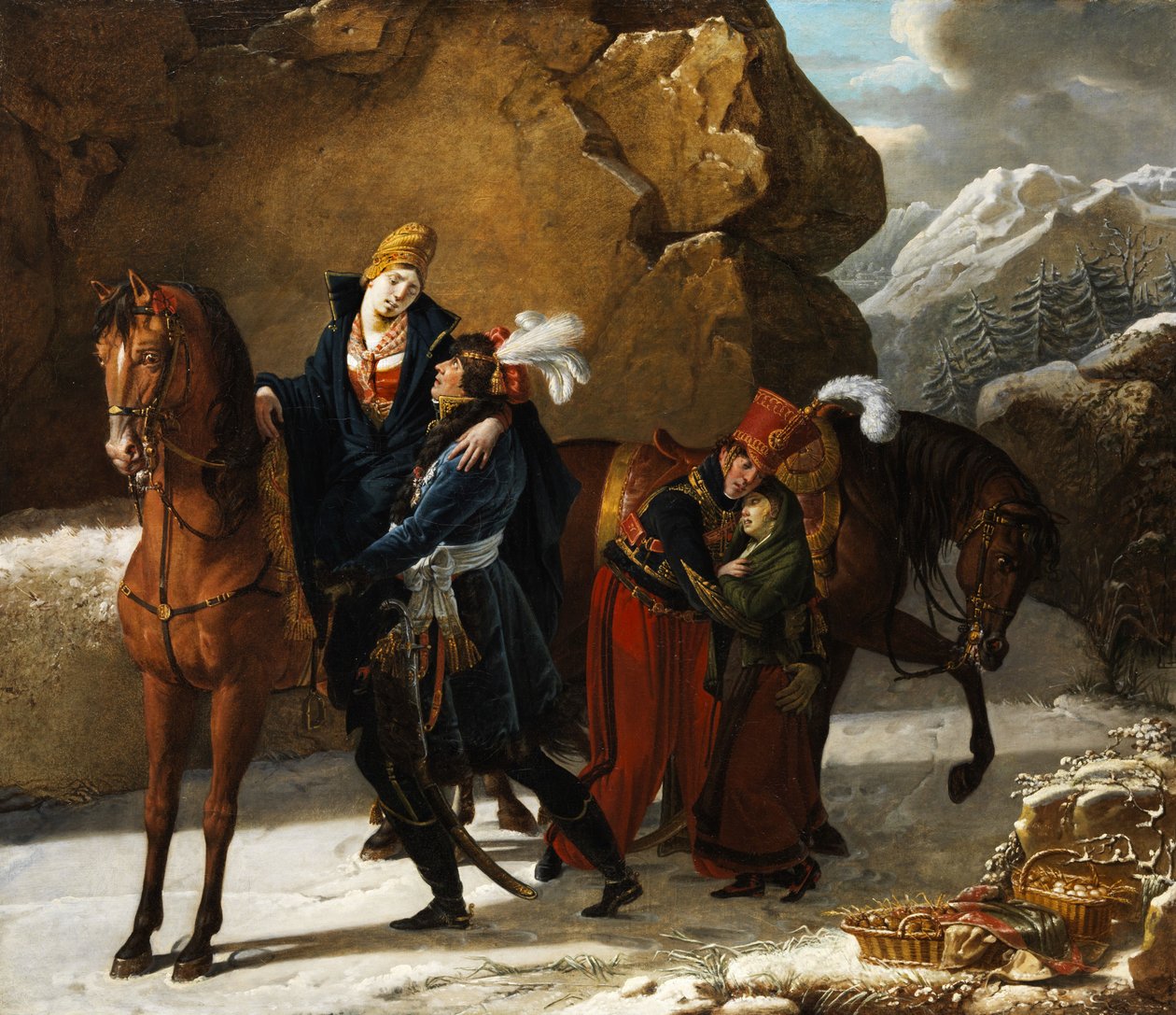 Menselijke geste van de prins van Neuchâtel door Charles Brocas