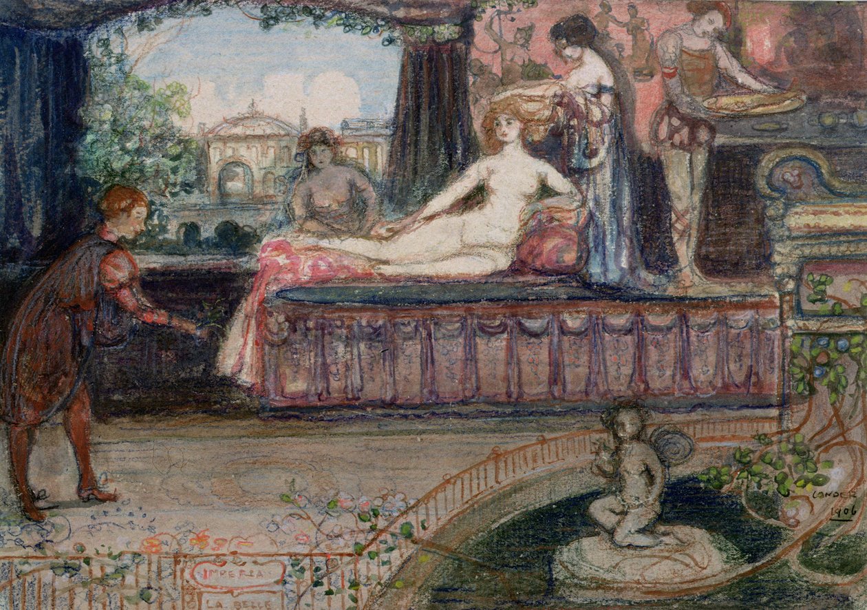 Imperia la Belle door Charles Edward Conder