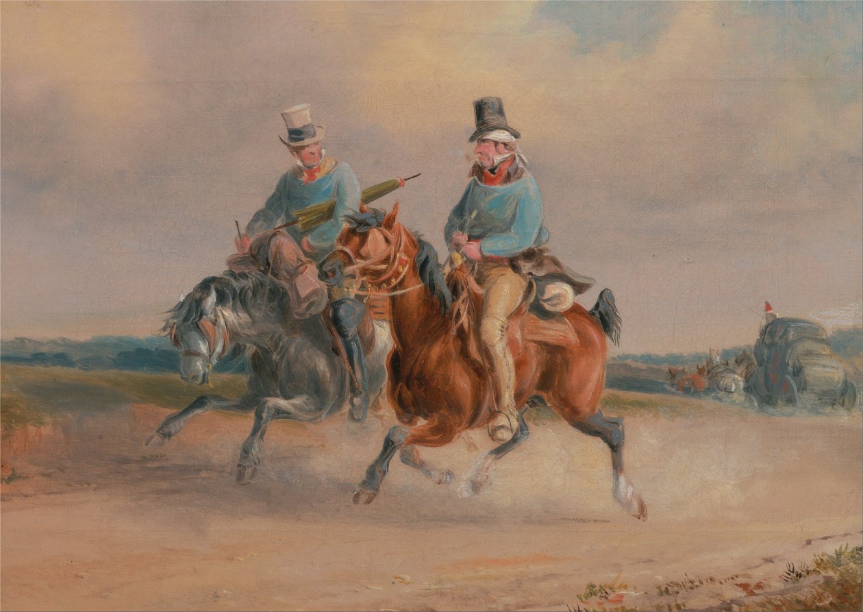 Een Scène op de Weg in Frankrijk door Charles Cooper Henderson