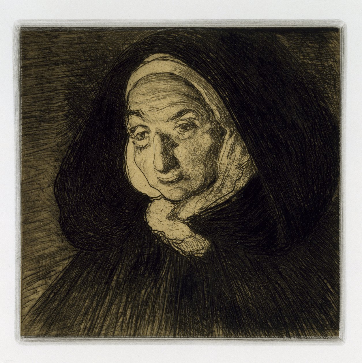 Bretonse vrouw, de lichten van Saint-Jean, 1911 door Charles Cottet