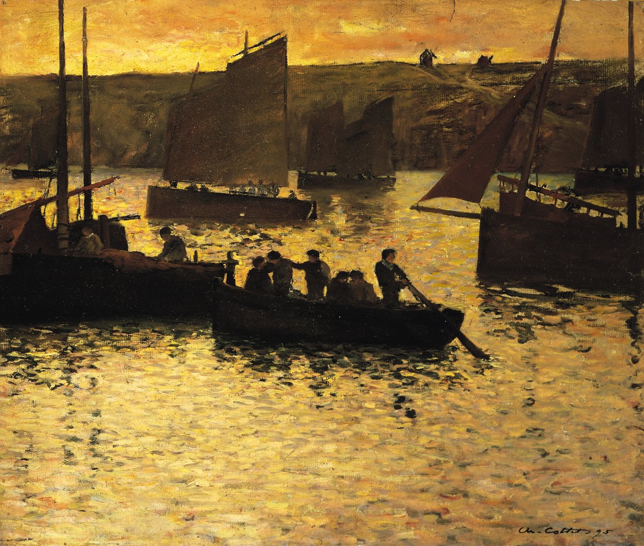 In de haven, 1895 door Charles Cottet