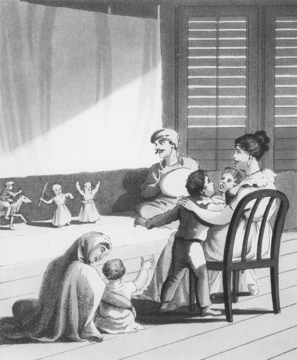 Kaut Pootlies, of Poppen, tentoongesteld door Inheemse Goochelaars voor het Vermaak van Europese Kinderen, plaat 18 uit 