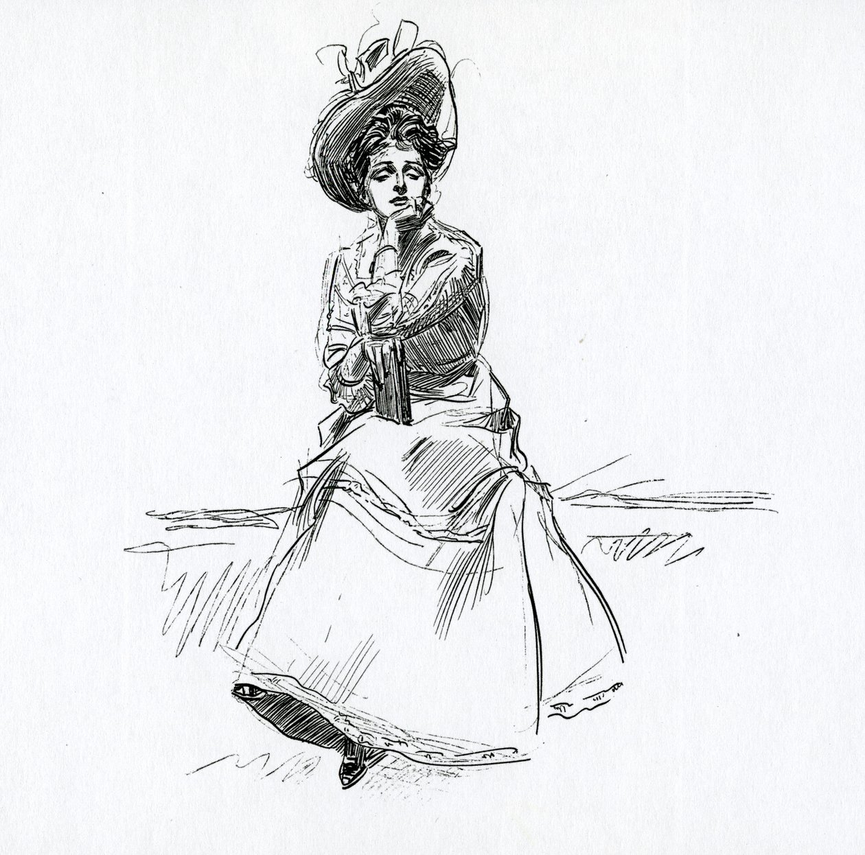 Een Gibson-meisje, ca. 1902 door Charles Dana Gibson