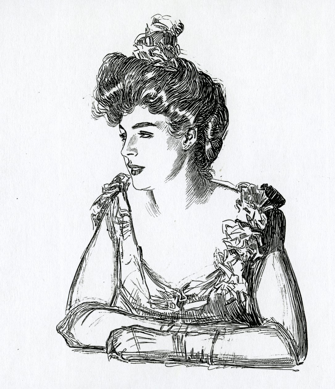 Een Gibson Meisje, ca. 1902 door Charles Dana Gibson