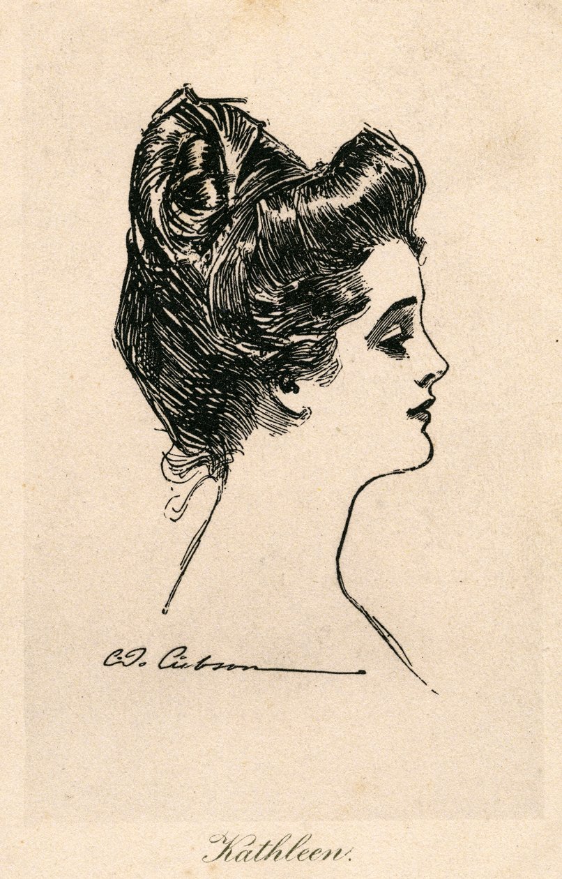 Kathleen, een Gibson Girl, ca. 1900 door Charles Dana Gibson