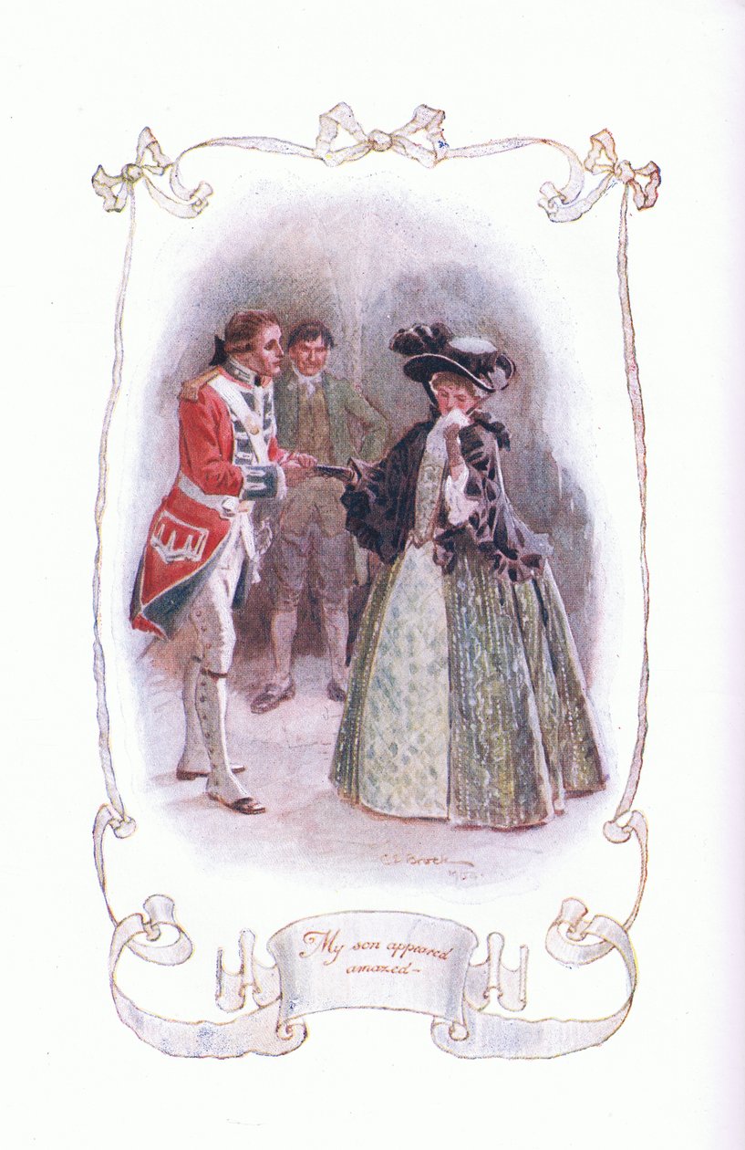 Mijn zoon leek verbaasd, uit The Vicar of Wakefield gepubliceerd door J M Dent & Son Ltd, 1920s door Charles Edmund Brock