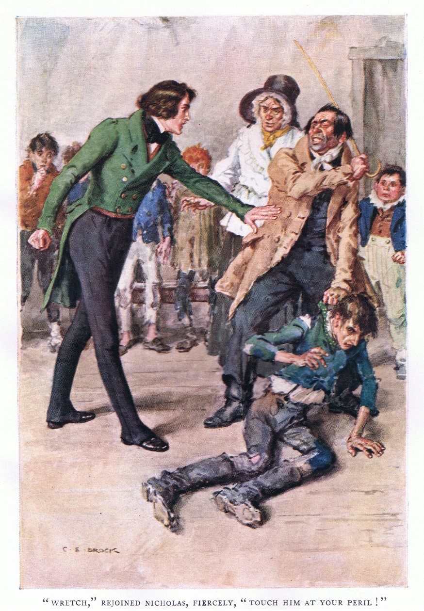 Ellendeling, hernam Nicholas fel, raak hem nog een keer aan op eigen risico! door Charles Edmund Brock