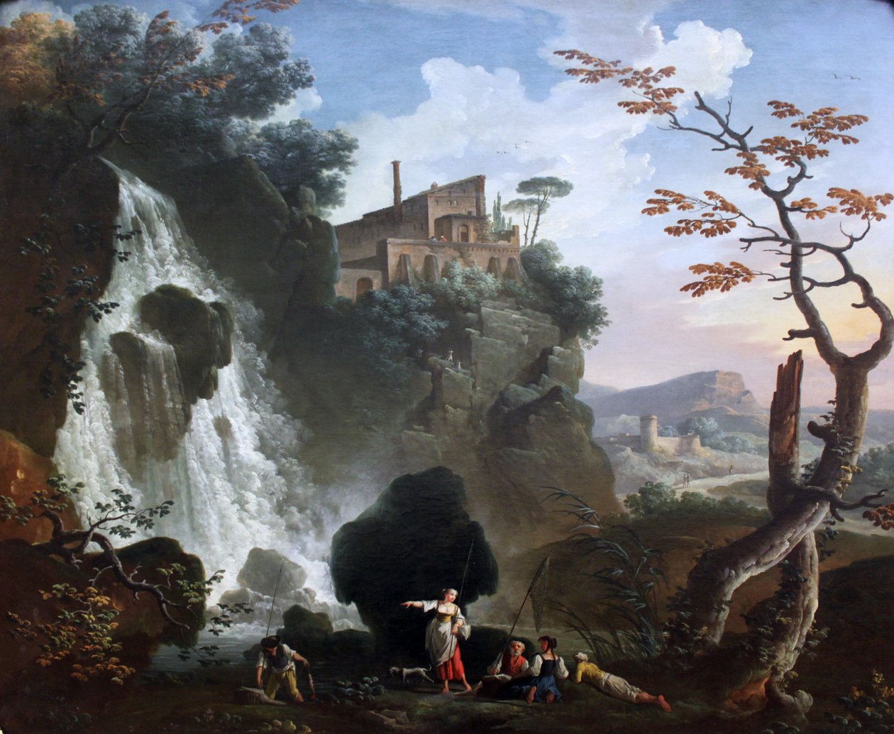 De villa van Maecenas in Tivoli door Charles-François Grenier de Lacroix