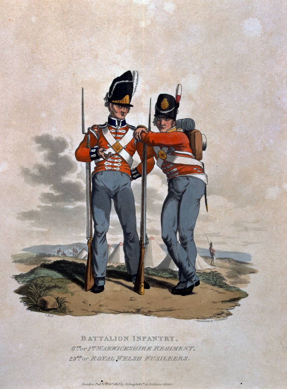 Bataljon Infanterie 6e Regiment en 23e (of Royal Welsh) Fuseliers, uit 