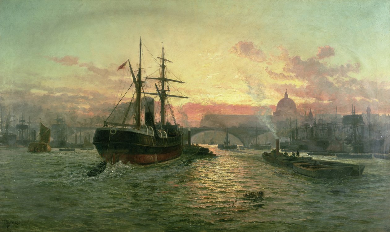 Londen Brug door Charles John de Lacy