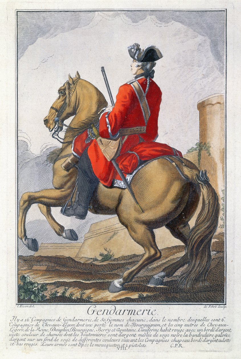Gendarme te paard door Charles Joseph Dominique Eisen