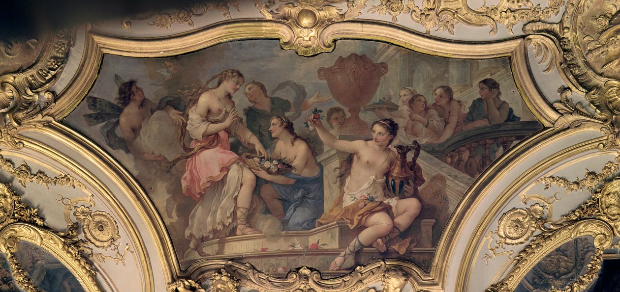Decoratief paneel uit de Ovale Salon met de illustratie van het verhaal van Psyche, 1732-39 door Charles Joseph Natoire