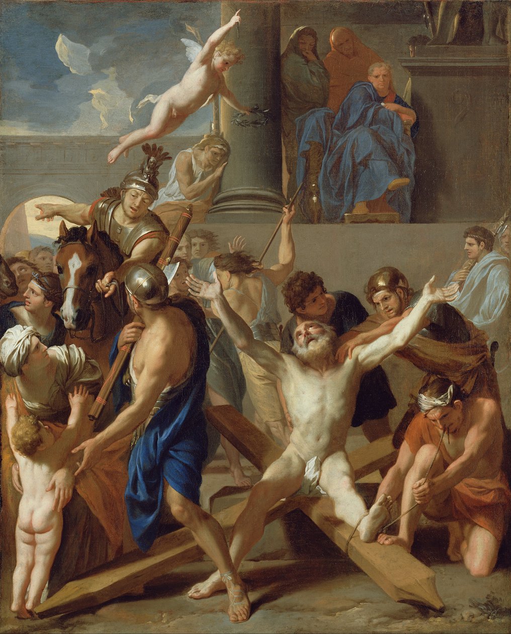 Het Martelaarschap van St. Andreas door Charles Le Brun