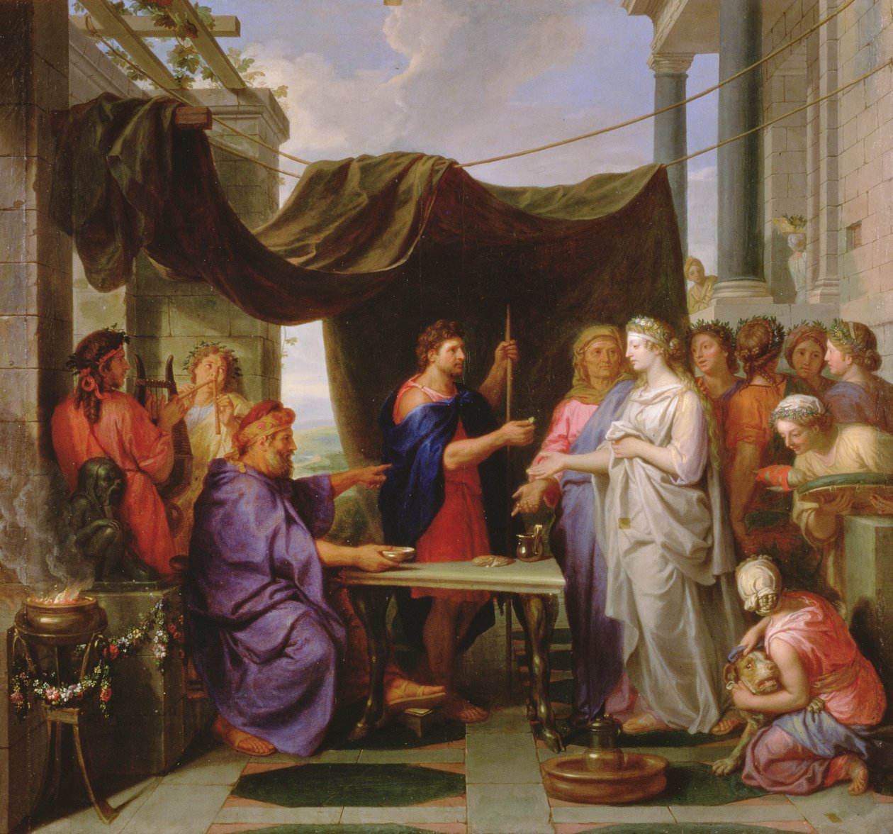 De bruiloft van Mozes en Zipporah door Charles Le Brun