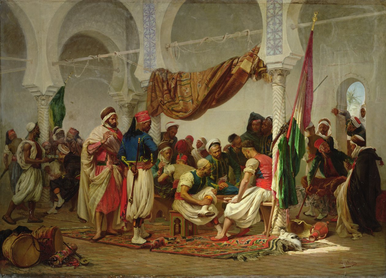 Het Turkse café door Charles Marie Lhuillier