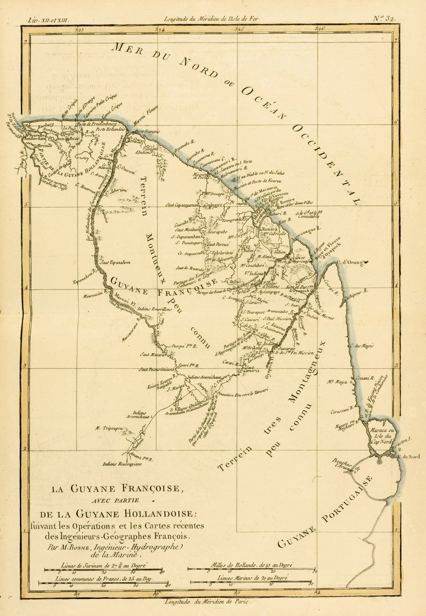 Frans Guyana, met een deel van Nederlands Guyana, uit 